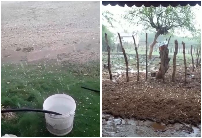 VÍDEO: Chuva de granizo surpreende moradores de duas cidades do interior do RN