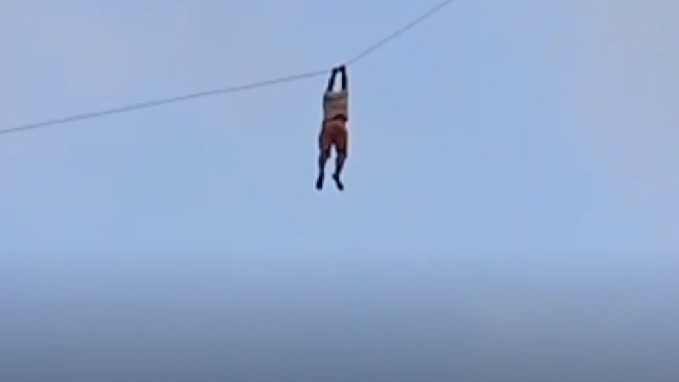 VÍDEO: Carregado por pipa, homem fica pendurado a 12 metros de chão; assista