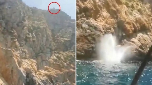 VÍDEO: Turista morre diante da esposa ao tentar saltar no mar em balneário; imagens fortes